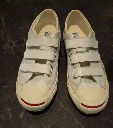 converse 잭퍼셀 벨크로 가죽 화이트 27cm