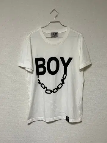[레어] BOY LONDON T셔츠 화이트 체인 로고 M