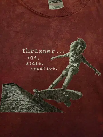 Thrasher 티셔츠 ONEITA 바디 USA제 토니 알바