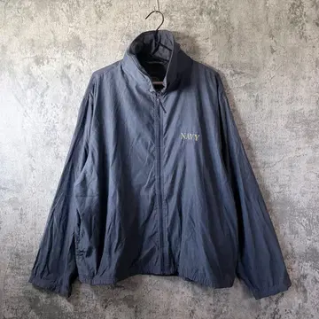WEATHERPROOF NAVY 자수 스탠드 카라 자켓 XL0118