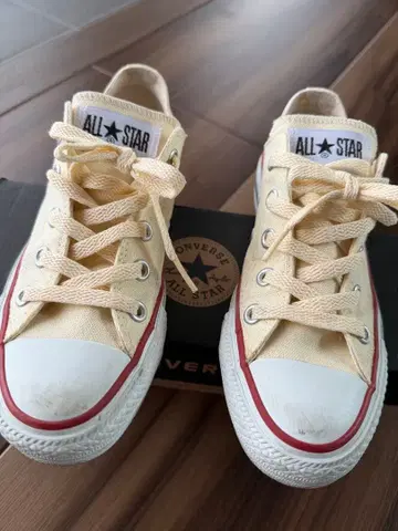 Converse All Star 로우컷 스니커즈 아이보리