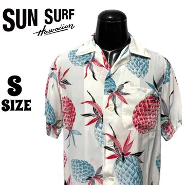 명작! 선서프 SUN SURF SS35315 파인애플 하와이안 셔츠 S