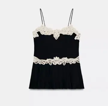 ZARA 자라 ZW COLLECTION 대비 레이스 상의 S 사이즈