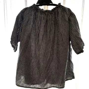 nest Robe 깅엄 체크 블라우스