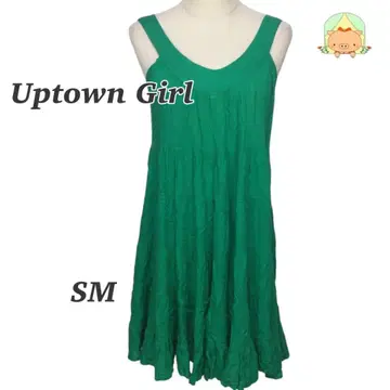 Uptown Girl 티어드 원피스 SM 그린 슬리브리스