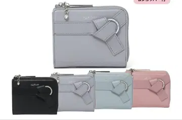 JILL STUART 이단 접이식 지갑 리본 참 포함