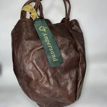 Ampersand 가죽 복조리 백 브라운