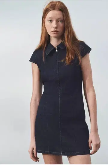 zara trf 숏 데님 원피스