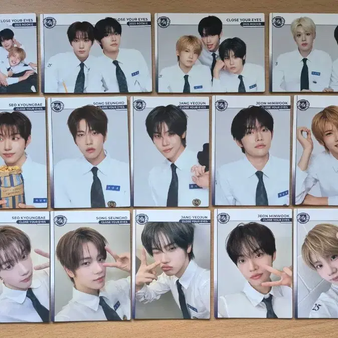 2025 테레카 KPOP 루키 클로즈유어아이즈 포토카드 18장랏 판매합니다.