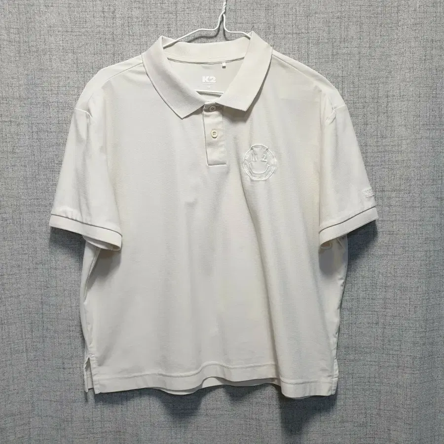 케이투 로고 기능성 오버핏 카라 반팔티셔츠 90