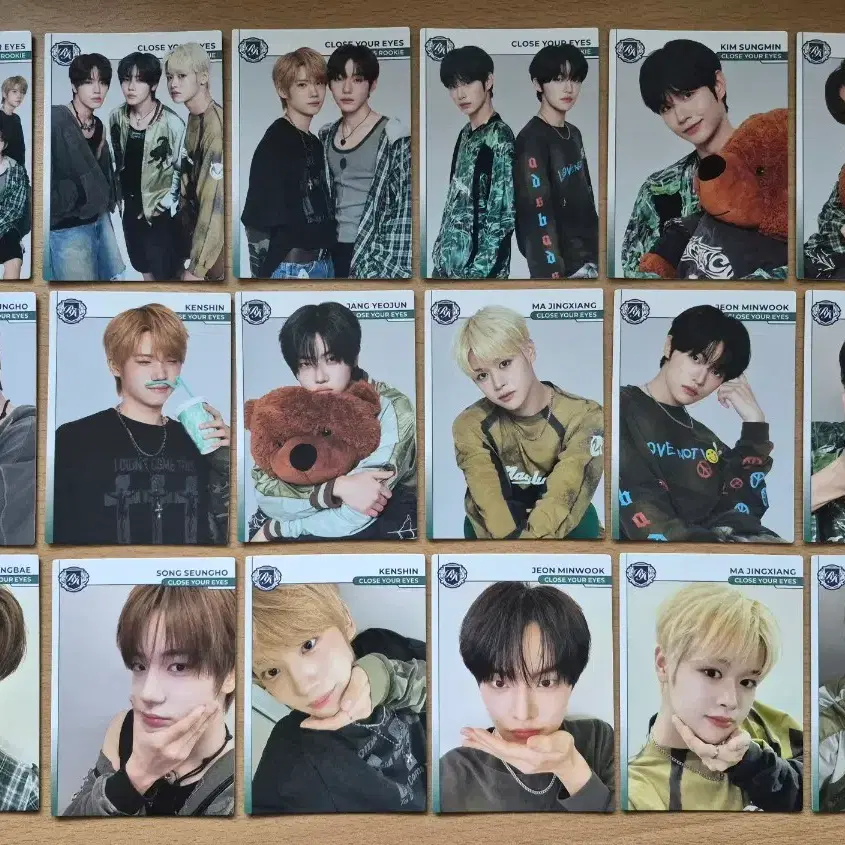 2025 테레카 KPOP 루키 클로즈유어아이즈 포토카드 18장랏 판매합니다.