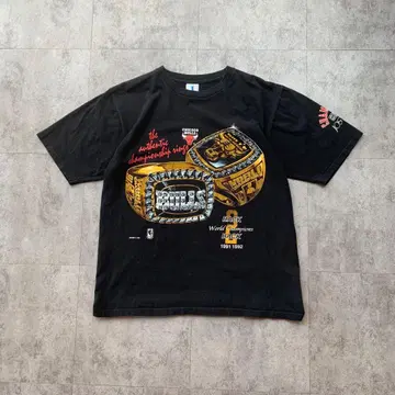 90s JOSTENS 시카고 불스 T셔츠 챔피언 반지 USA제