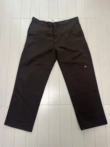 Dickies Loose Fit 더블니 워크 팬츠 브라운 40 x 32