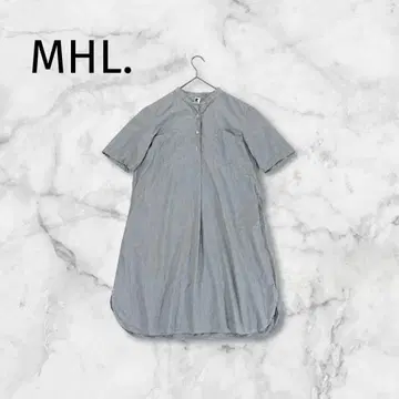 MHL. 마가렛호웰 밴드 카라 반팔 튜닉 2 블루