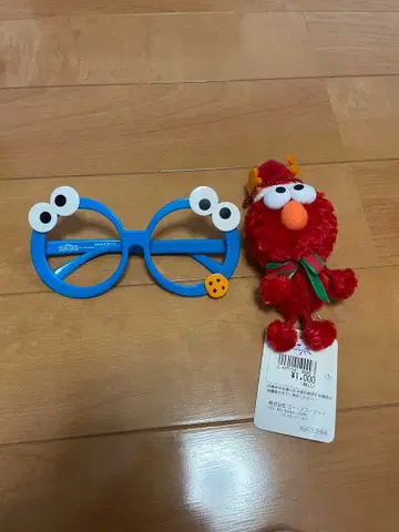 USJ 쿠키 몬스터 안경 USJ 엘모 크리스마스 키링