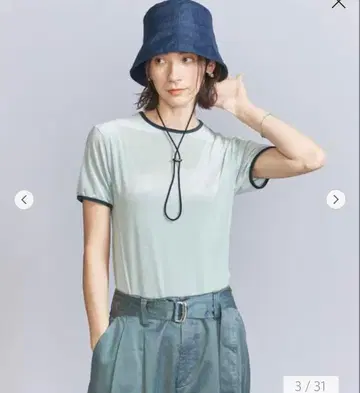 BEAUTY&YOUTH UNITED ARROWS 시어 벨로아 링거 T셔