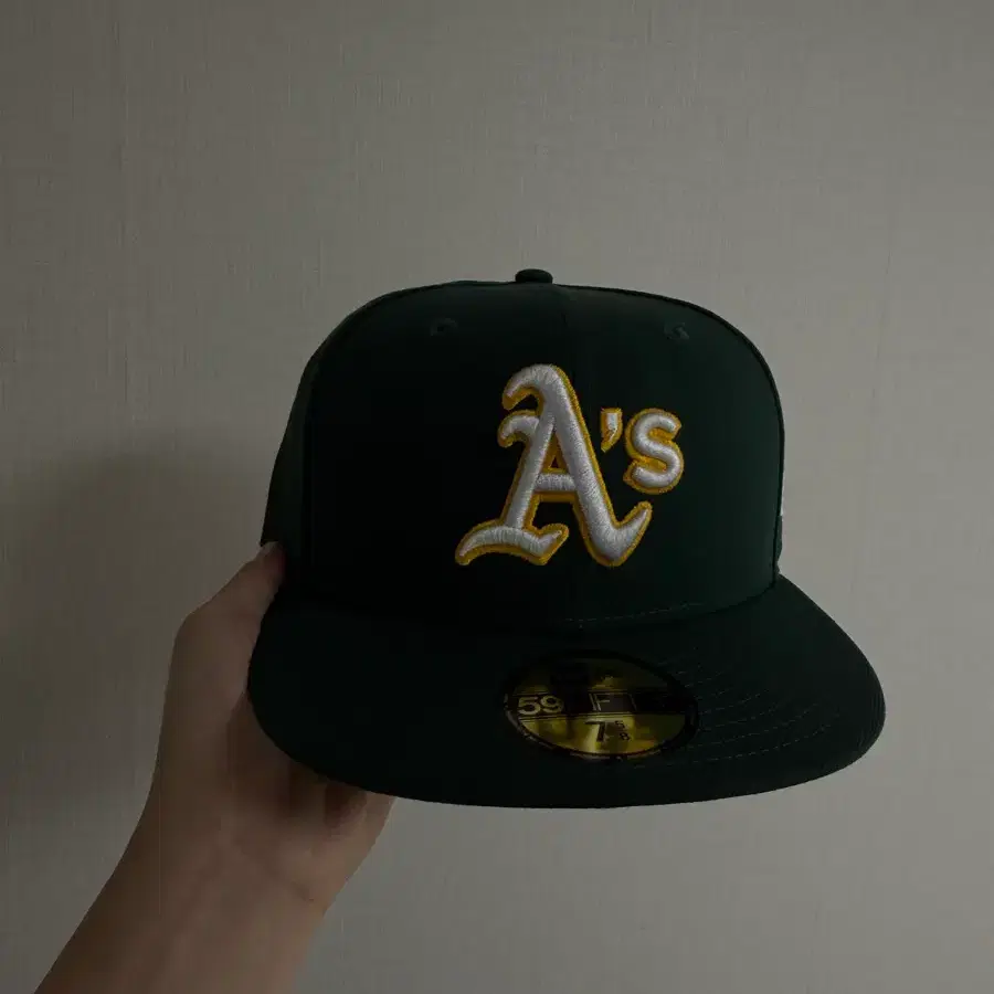 뉴에라 MLB 오클랜드 애슬레틱스 59FIFTY 피티드 캡 (다크 그린)