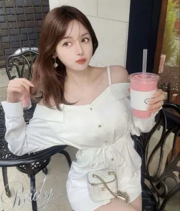 Rady 오프숄더 셔츠 원피스 화이트