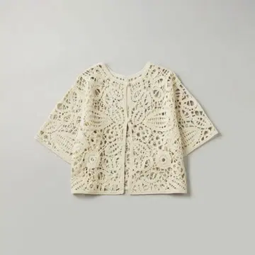 UNITED ARROWS 자수 숏 슬리브 가디건