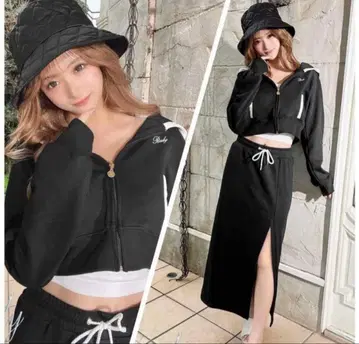 rady 슬릿 스커트 셋업 블랙
