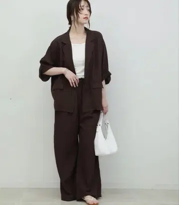 NOAHL 다크 브라운 팬츠 셋업