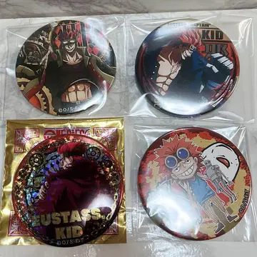 ONE PIECE 유스타스 키즈 캔뱃지 4개 세트 묶음 판매