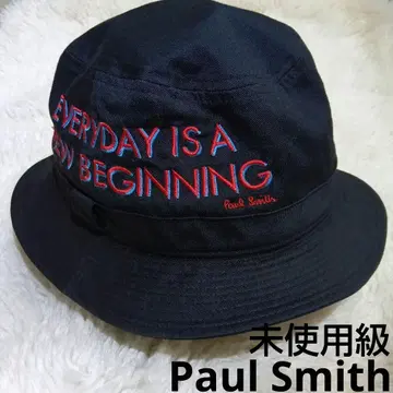 미사용급 PS Paul Smith Happy 버킷햇 블랙