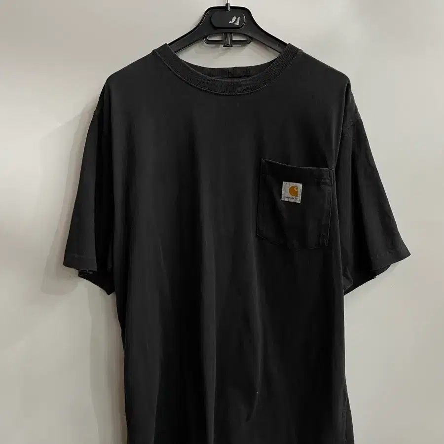 [M (루즈핏)] 칼하트 블랙 포켓 반팔 티셔츠 (K87) 1.8