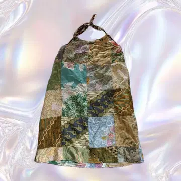 패치워크 홀터넥 원피스 fairy grunge 에스닉