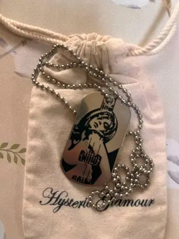HYSTERIC GLAMOUR 도그 택 목걸이