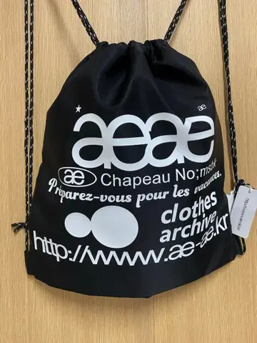 [ 새상품 미사용 ] AEAE 드로우 스트링 백 블랙