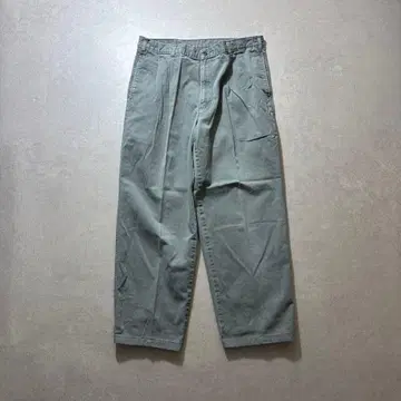DOCKERS 투턱 치노 팬츠 와이드 올리브 페이드
