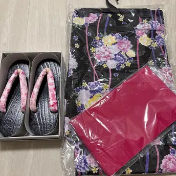 유카타 오비 일본 나막신 3종 세트