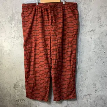 B3995 구제 의류 패턴 팬츠 파자마 팬츠 오렌지 브라운 90s Y2K