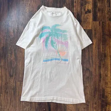 ST. THOMAS 티셔츠 화이트 구제 의류 90s 아메카지 USA제 L