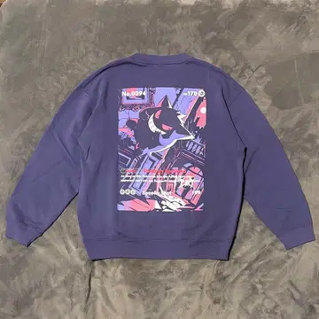 UNIQLO UT 포켓몬 겐가 맨투맨 퍼플 M