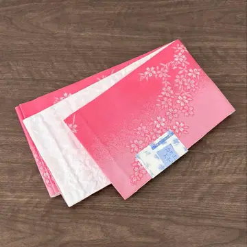 유카타 오비 여성용 반폭 오비 유카타 오비 핑크 화이트 벚꽃 꽃무늬