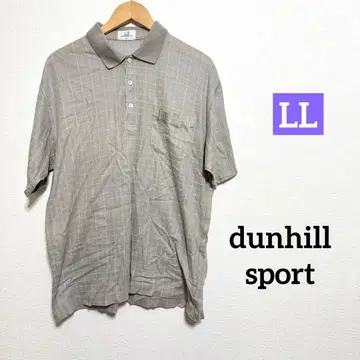 dunhill SPORT 남성용 반팔 피케 셔츠 체크 무늬