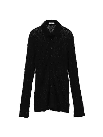 미사용 새상품 [CLANE] LADY LACE SHIRT 블랙 사이즈 1
