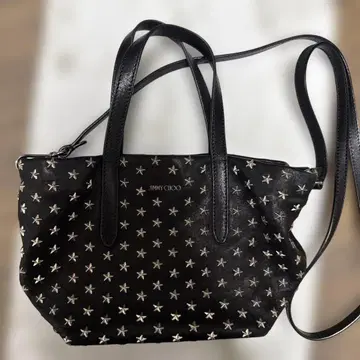 JIMMY CHOO MINISARA 스타 스터드 2WAY 토트백