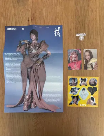 XG CHISA 세트 포스터 스티커 트레이딩 카드