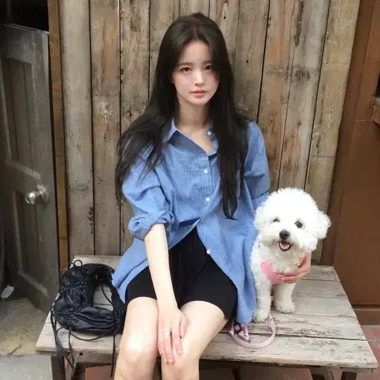 모도 피아셔츠 블루