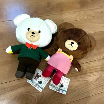 곰 학교 재키 데이비드 봉제 인형 2개 세트
