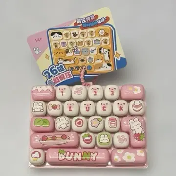 [ 미사용 새상품 ] 키보드 키링 취미 BUNNY