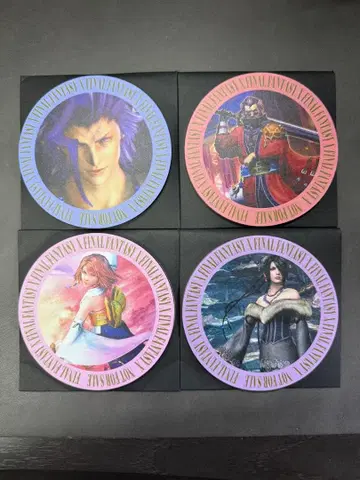 FF10 파이널 판타지X 특전 러버 코스터 4장 세트 25주년
