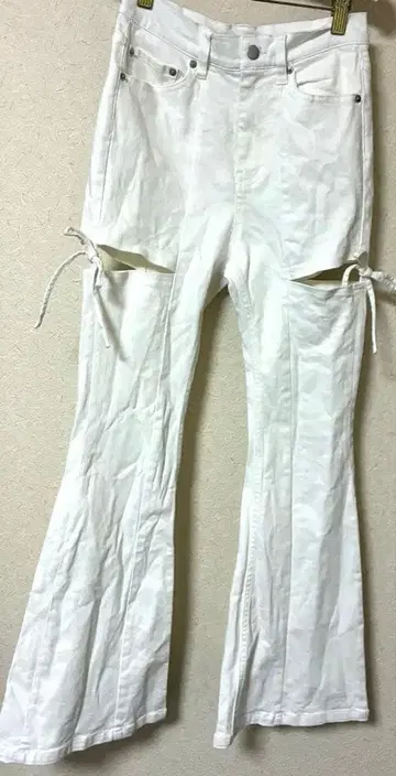 리젝시 컷 아웃 리본 데님 팬츠 S