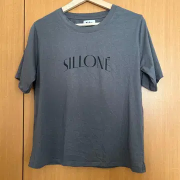 DISCOAT Noka SILLONE 로고 반팔 T셔츠 그레이 FREE