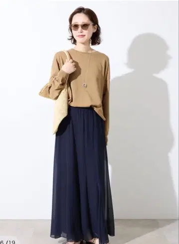 택 포함 새상품 SLOBE IENA 쉬폰 레이어 스커트 38