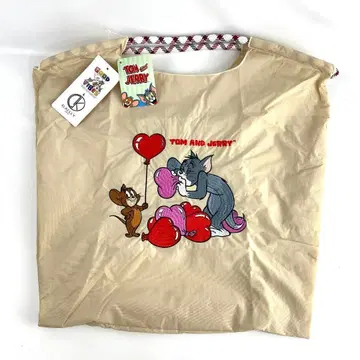 TOM AND JERRY D.KELLY 자수 디자인 백 베이지