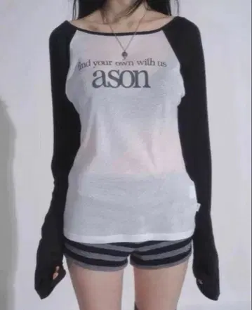 [미사용 새상품] ason 아존 긴팔 래글런 롱슬리브